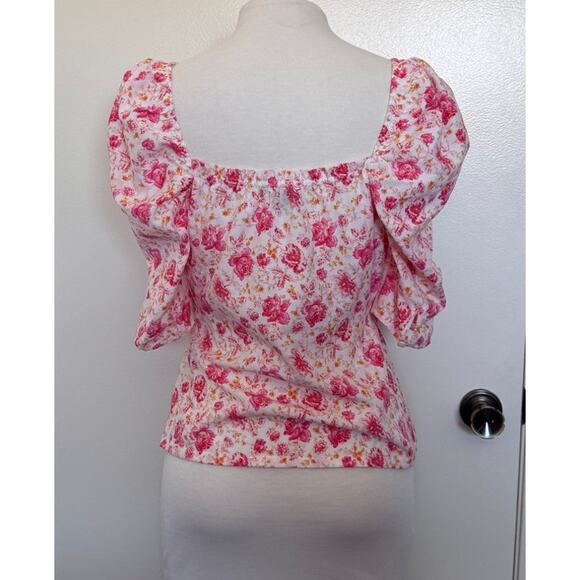 Something Navy Fitted Surplice Top Size Small - Picture 3 of 5